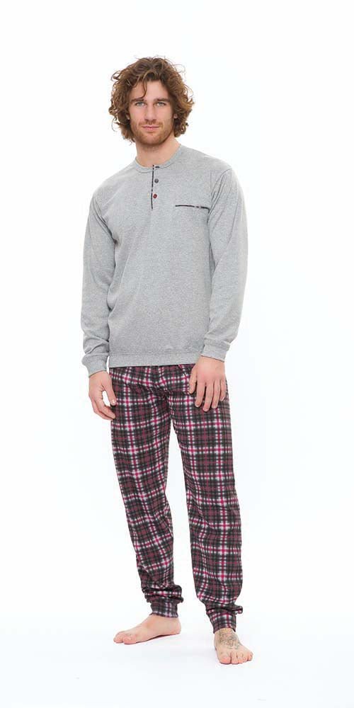 Pigiama uomo serafino invernale interlock Gary S60021 - Caos Intimo Donna - Uomo - Bambini - Casa - Gary