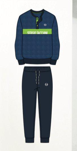 Pigiama uomo Sergio Tacchini caldo cotone interlock PG37624 - Caos Intimo Donna - Uomo - Bambini - Casa - Sergio Tacchini