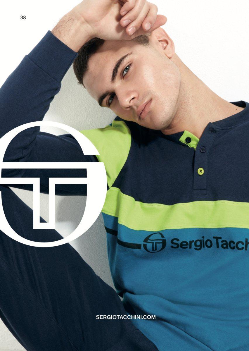 Pigiama uomo Sergio Tacchini caldo cotone interlock PG37628 - Caos Intimo Donna - Uomo - Bambini - Casa - Sergio Tacchini