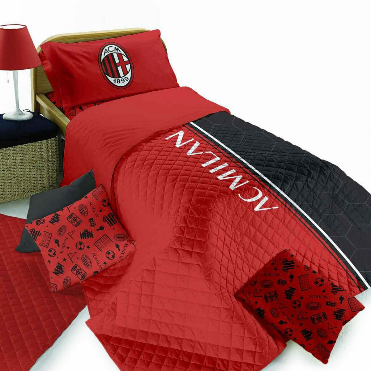 Trapuntina copriletto F.C Juventus - A.C. Milan - F.C. Inter per letto singolo - Caos Intimo Donna - Uomo - Bambini - Casa - F.C. Juventus Official Product
