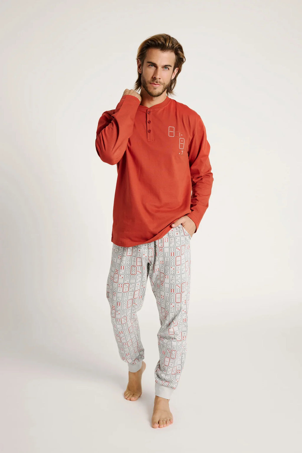 Pigiama uomo serafino cotone Muydemi 13011012