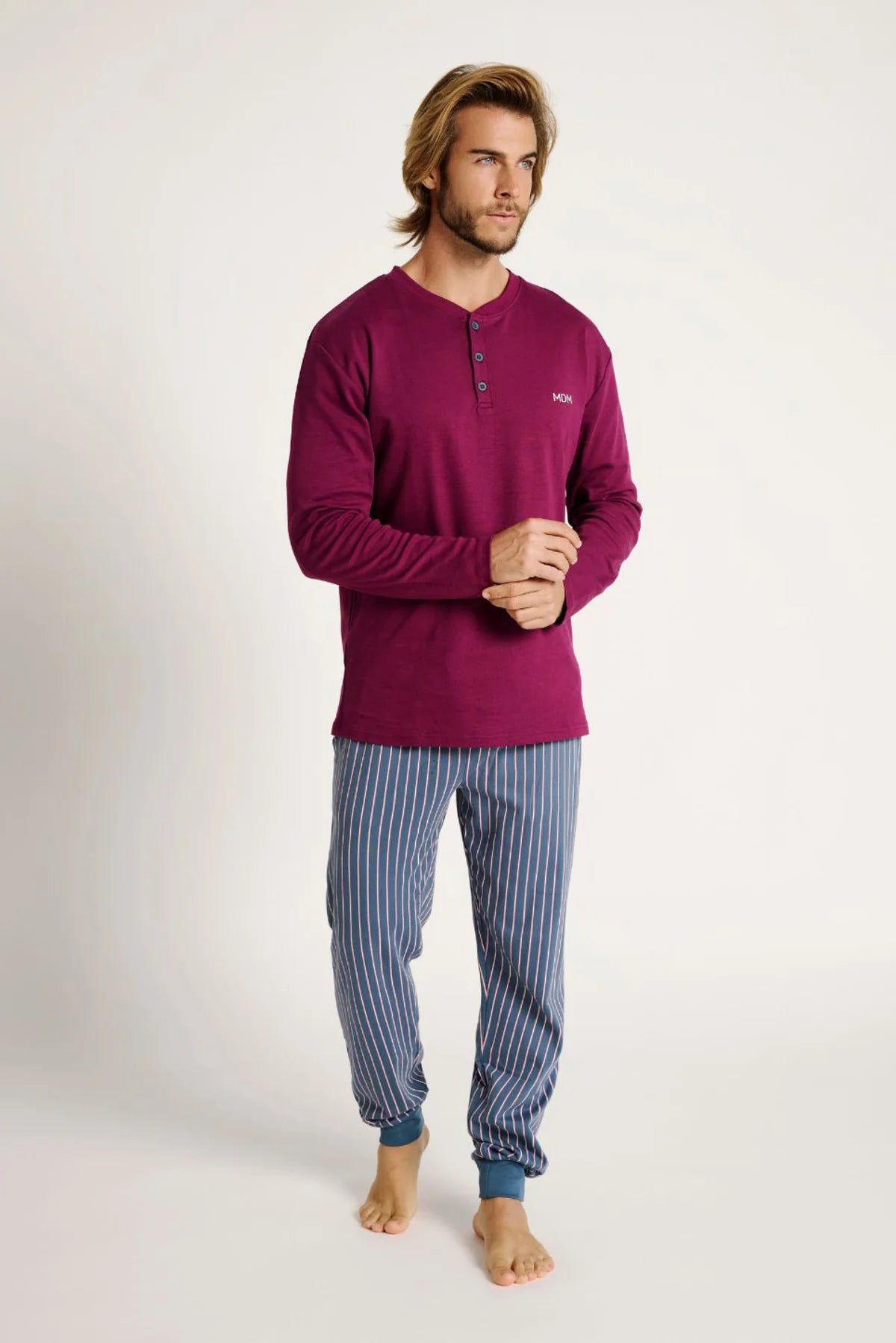 Pigiama uomo serafino cotone Muydemi 13011015