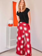 Pigiama donna manica corta a V modal e pantaloni lunghi in viscosa Gisela 20374/20373