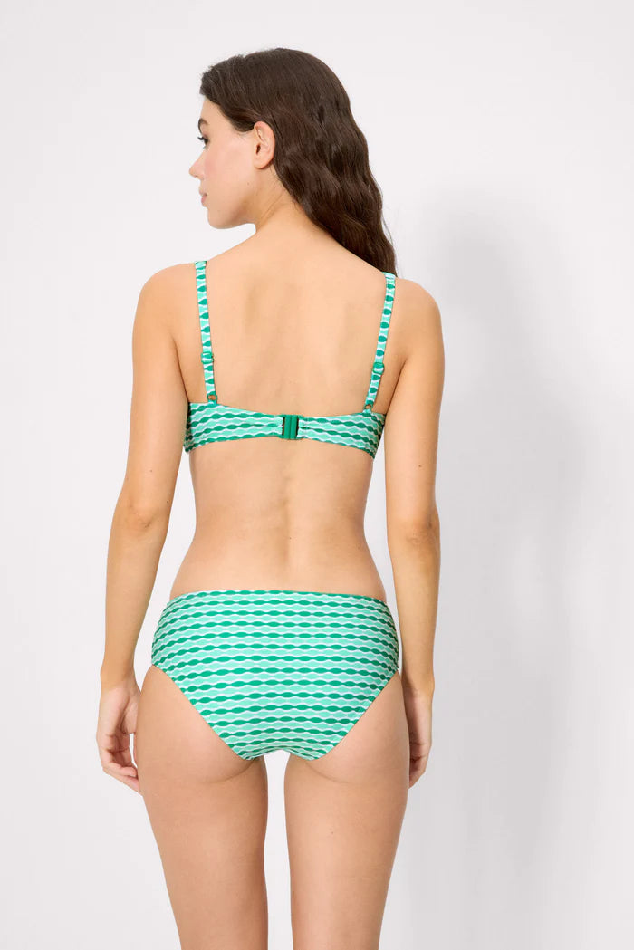 Costume da bagno donna bikini triangolo con ferretto coppa C e slip midi Ysabel Mora 83206