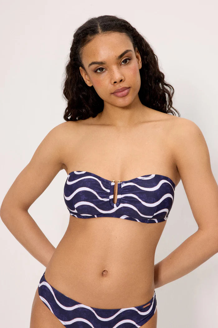 Costume da bagno donna bikini a fascia con ferretto coppa C e slip Ysabel Mora 83221