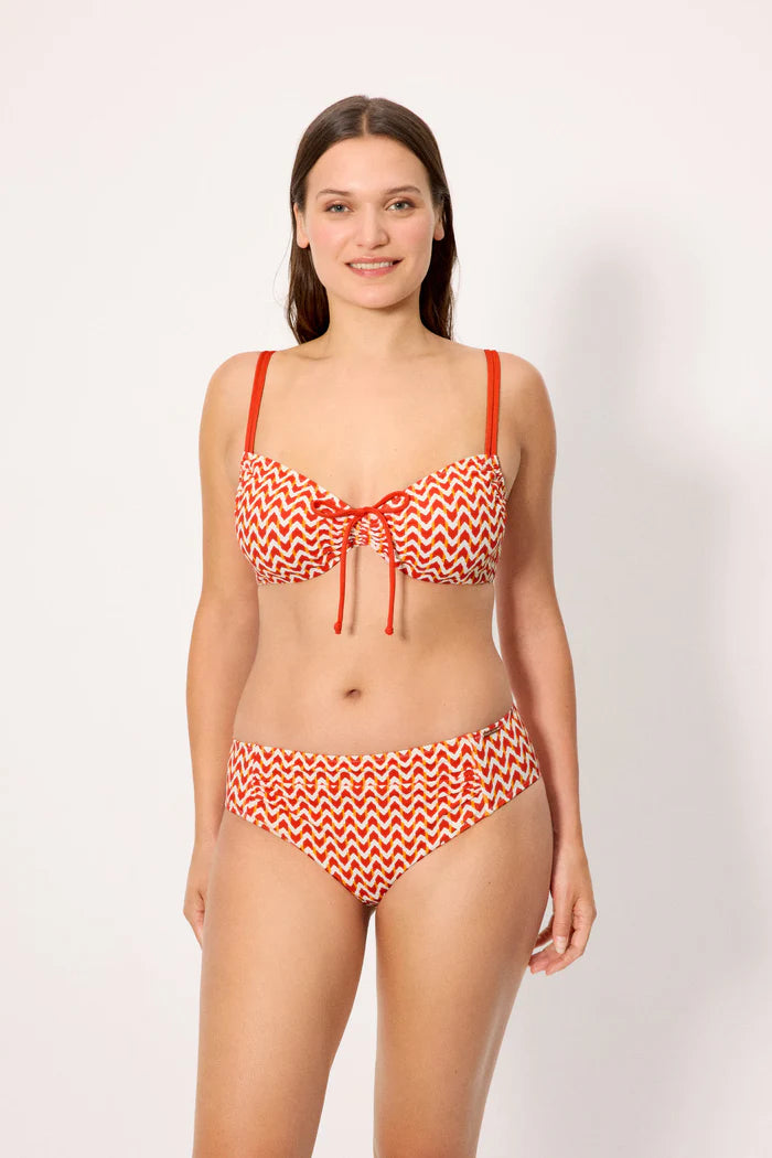Costume da bagno donna bikini con ferretto coppa C e slip midi snellente Ysabel Mora 83238