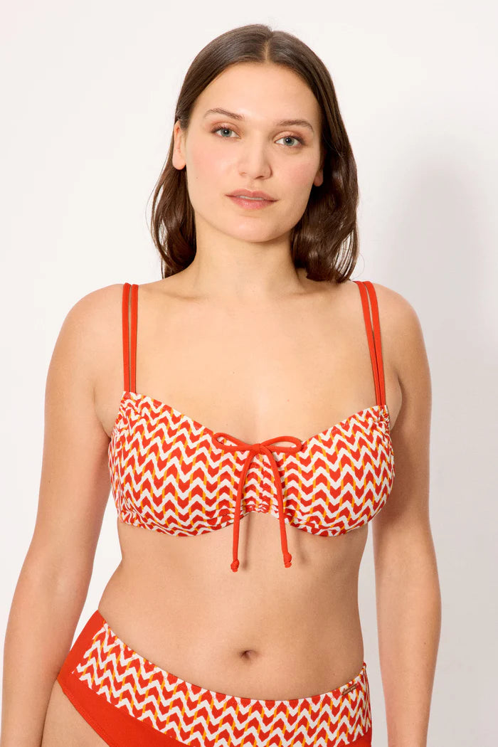 Costume da bagno donna bikini con ferretto coppa C e slip midi snellente Ysabel Mora 83238