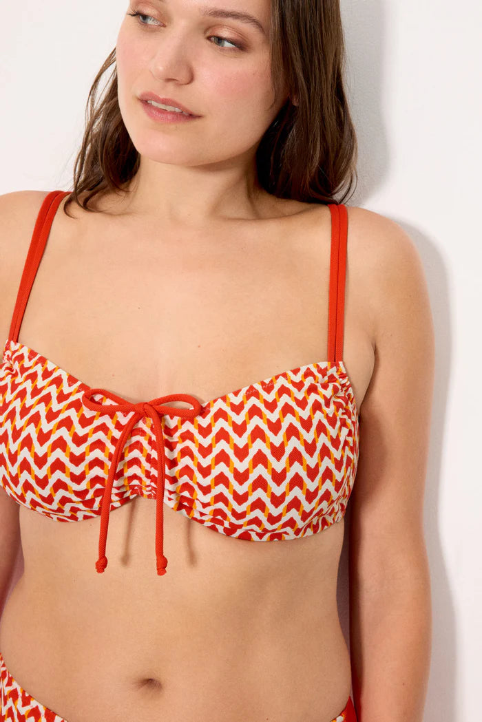 Costume da bagno donna bikini con ferretto coppa C e slip midi snellente Ysabel Mora 83238