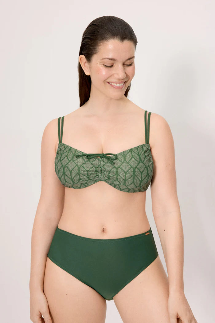 Costume da bagno donna bikini con ferretto coppa D e slip alto Ysabel Mora 83291