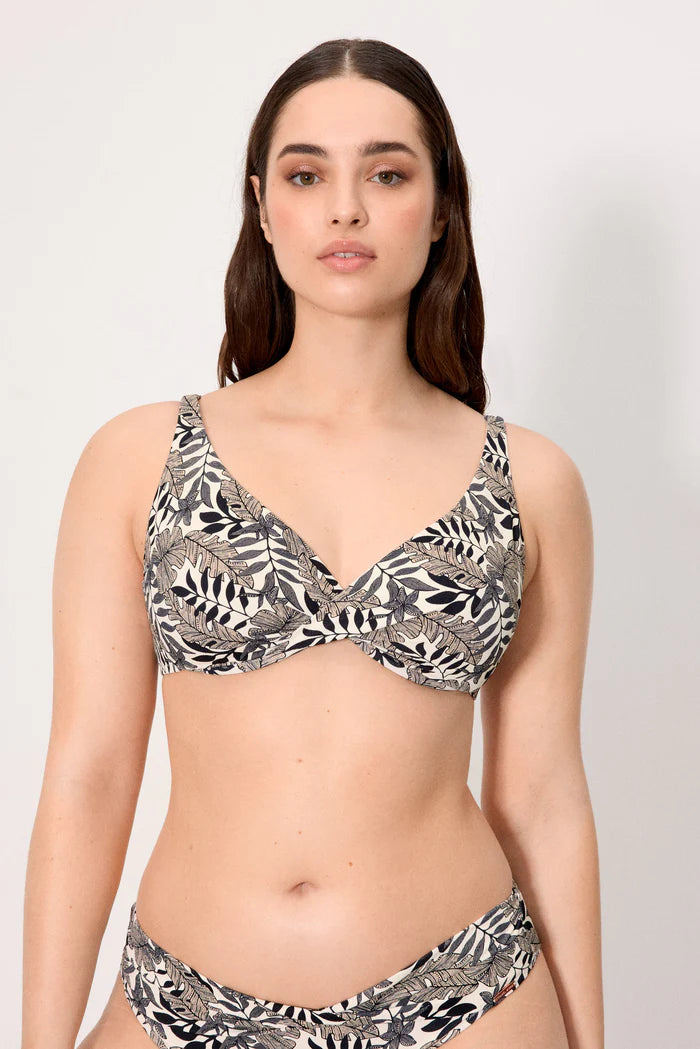 Costume da bagno donna bikini con ferretto coppa C e slip midi snellente Ysabel Mora 83342