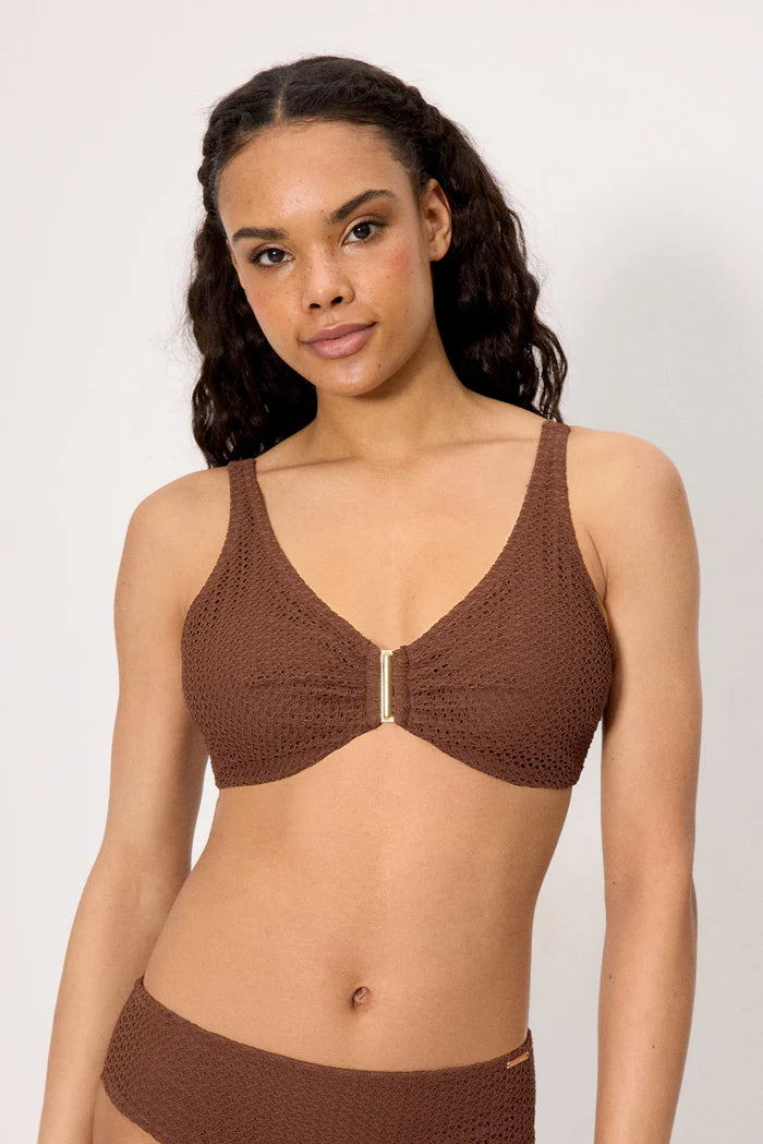 Costume da bagno donna bikini con ferretto coppa C e slip midi snellente Ysabel Mora 83358