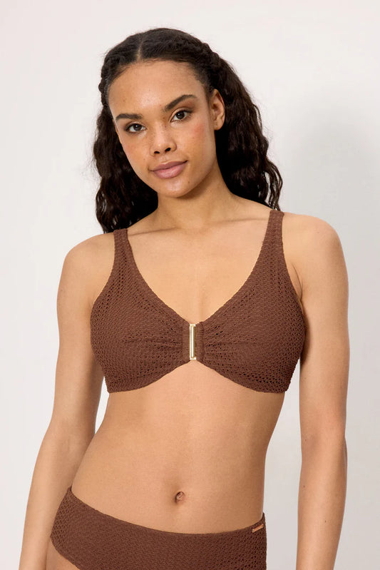 Costume da bagno donna bikini con ferretto coppa C e slip midi snellente Ysabel Mora 83358