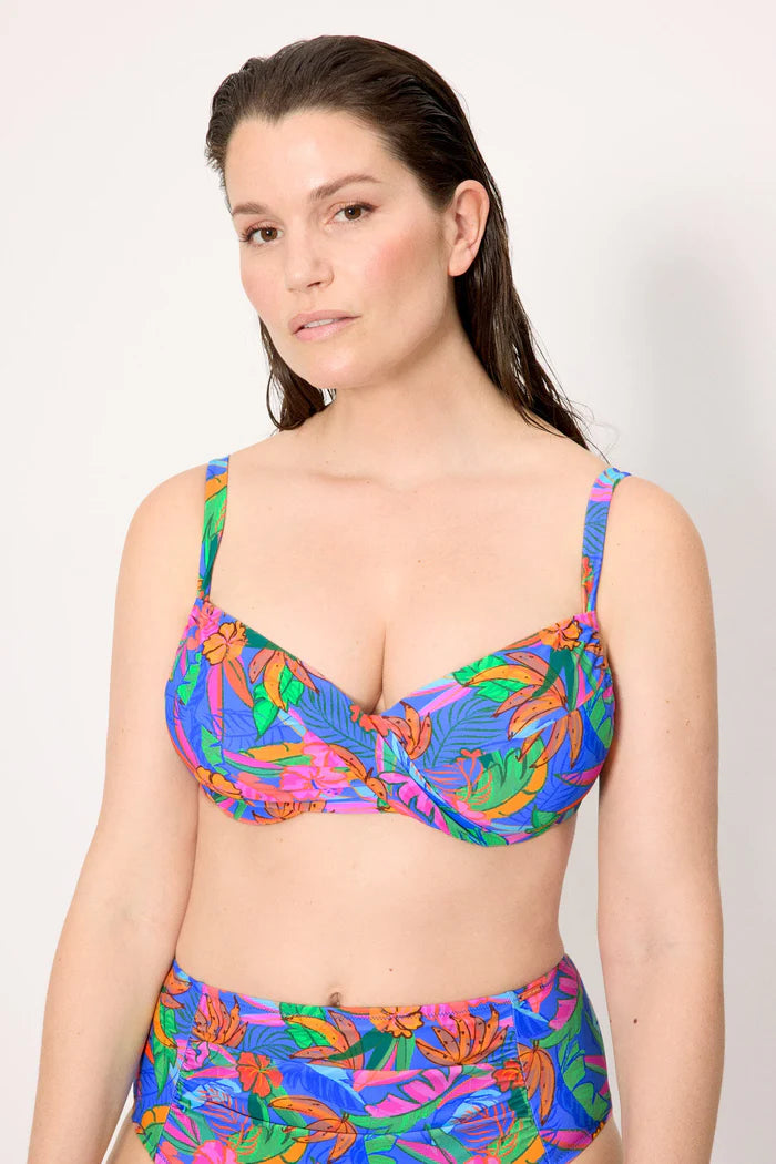 Costume da bagno donna bikini con ferretto coppa C e slip midi snellente Ysabel Mora 83401