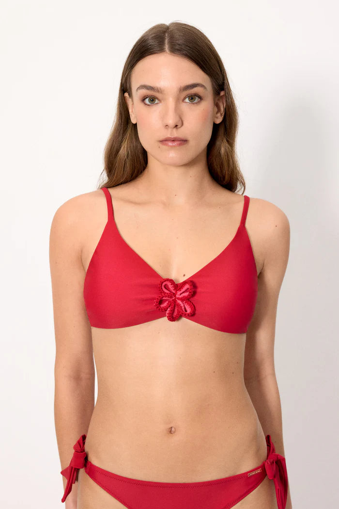 Costume da bagno donna bikini triangolo senza ferretto e slip tanga Ysabel Mora 83448