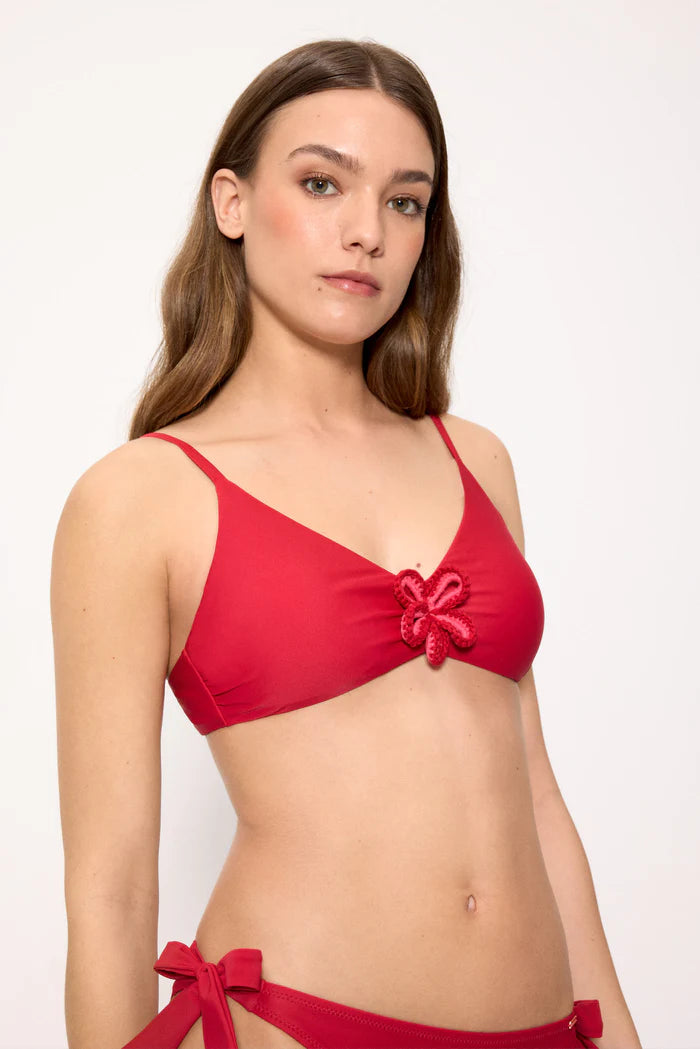 Costume da bagno donna bikini triangolo senza ferretto e slip tanga Ysabel Mora 83448