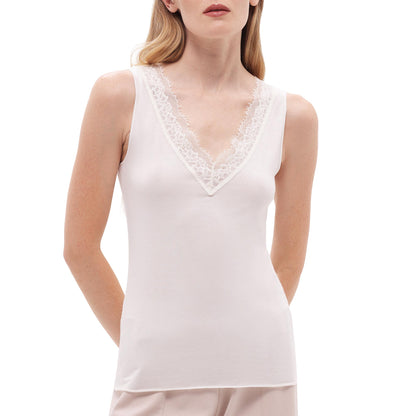 Canotta spalla larga con pizzo cashmere Cotonella ADD55