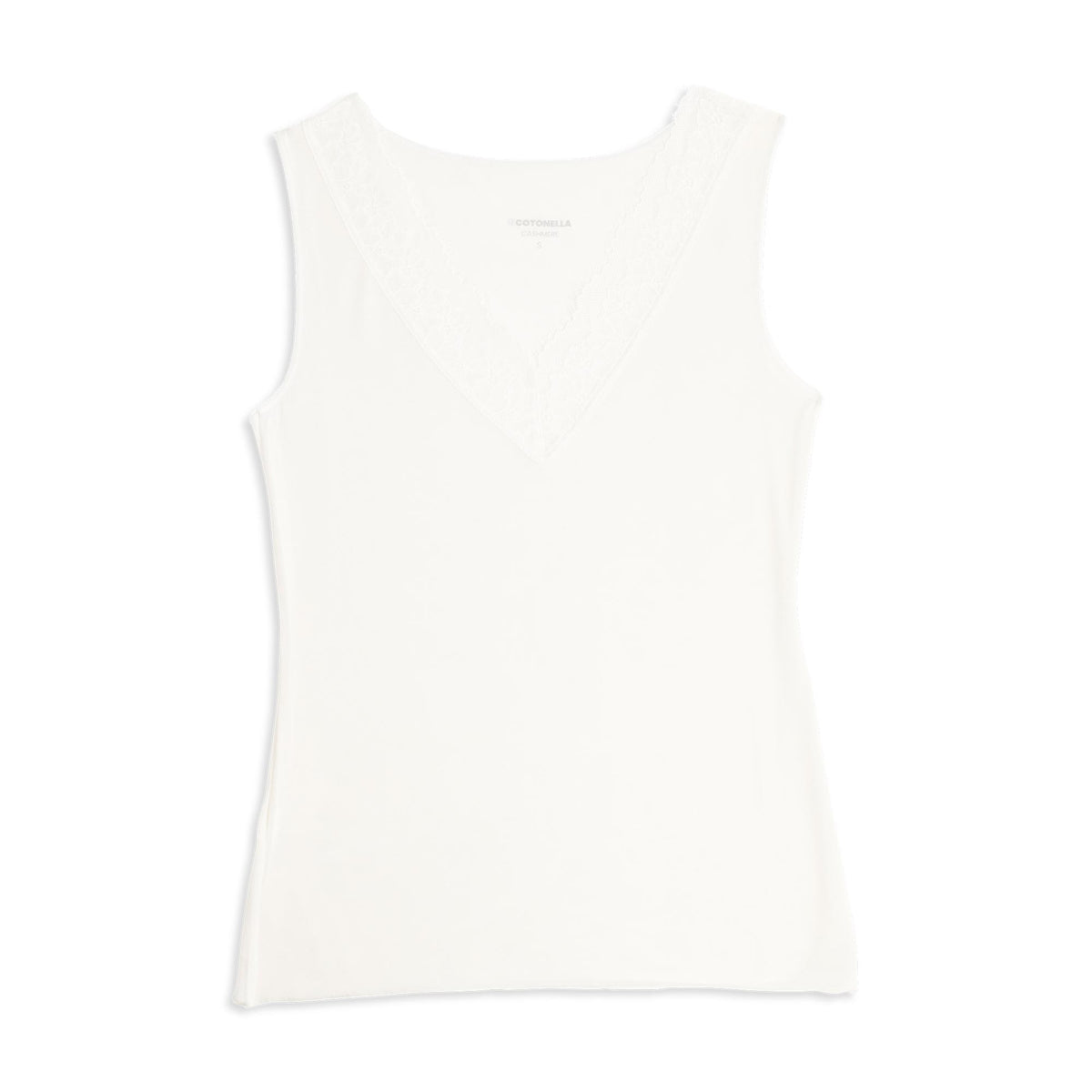 Canotta spalla larga con pizzo cashmere Cotonella ADD55