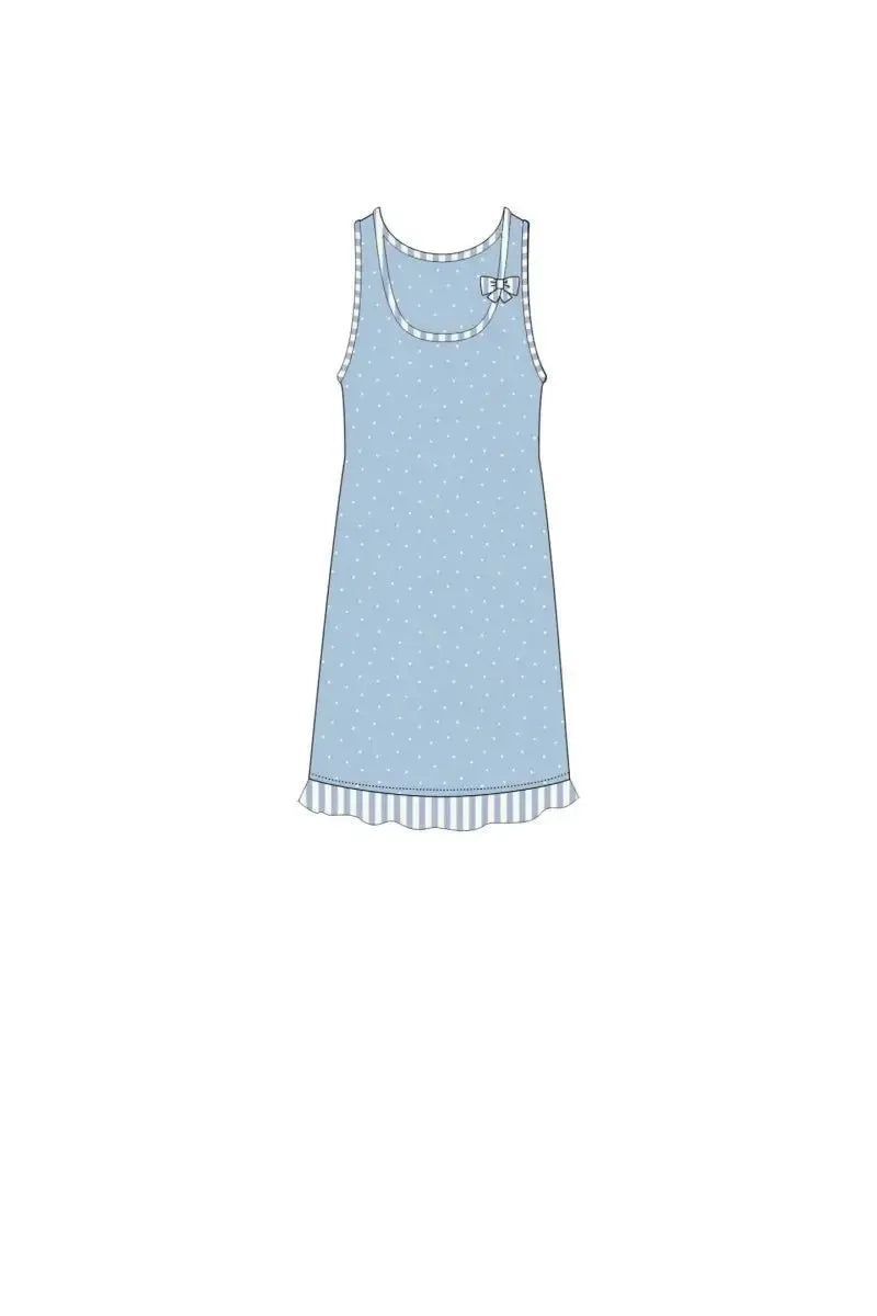 Abitino donna cotone spalla larga Noidinotte Pastel stripes LA2499AB