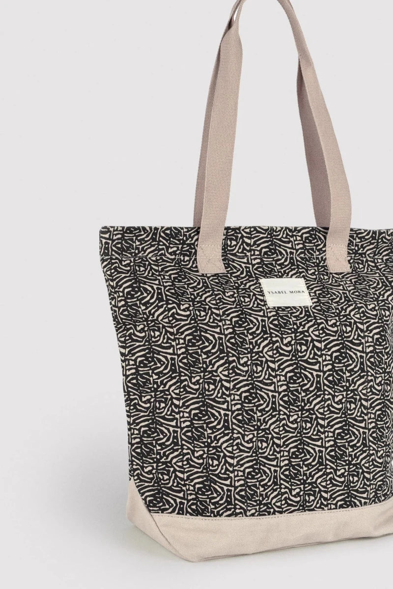 Borsa mare in cotone con zip Ysabel Mora 86298