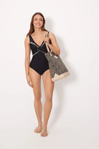 Borsa mare in cotone con zip Ysabel Mora 86298