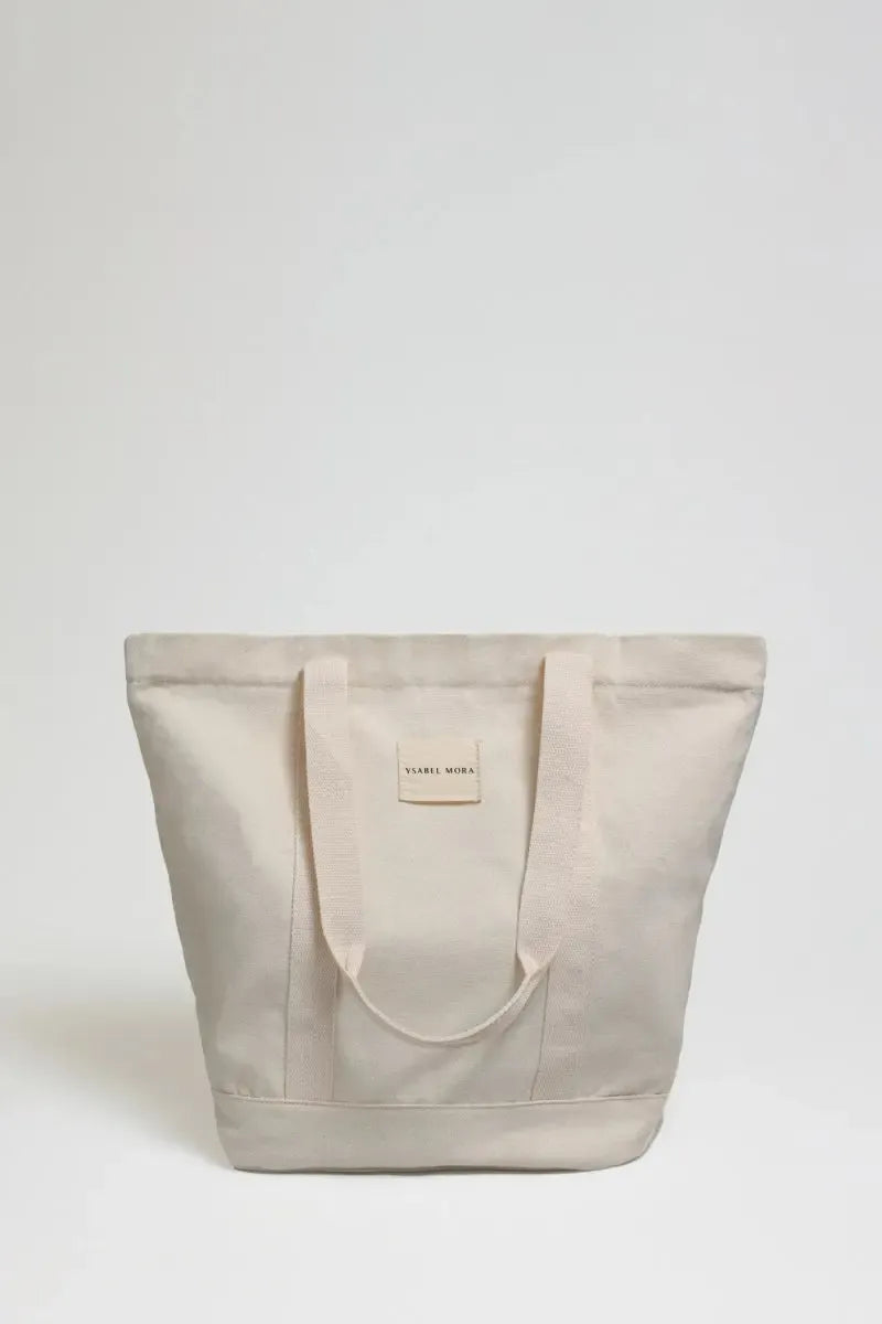 Borsa mare in puro cotone con zip Ysabel Mora 86201