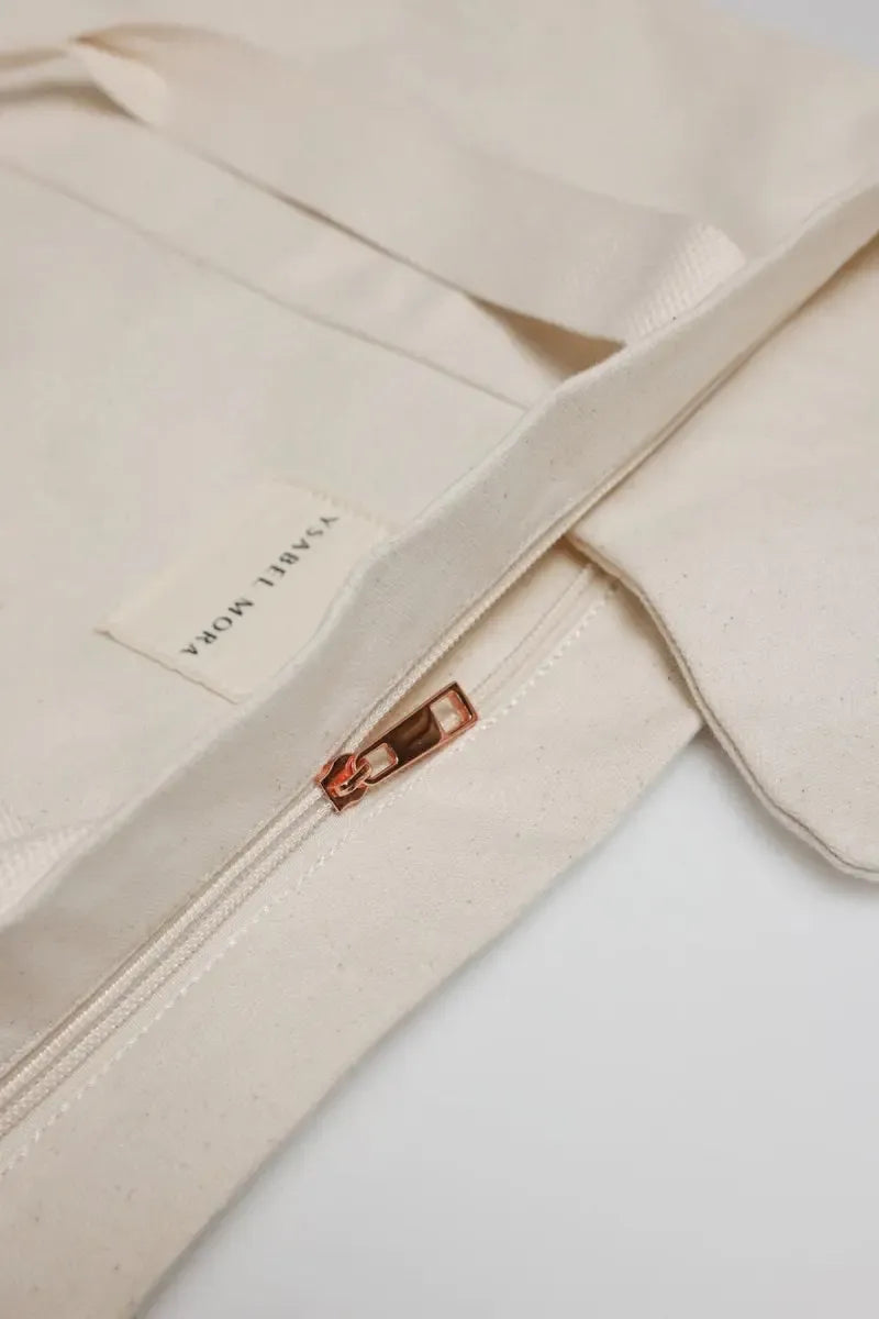 Borsa mare in puro cotone con zip Ysabel Mora 86201