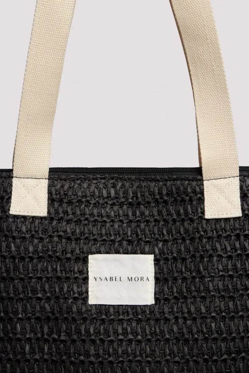 Borsa mare in rafia con zip Ysabel Mora 86207