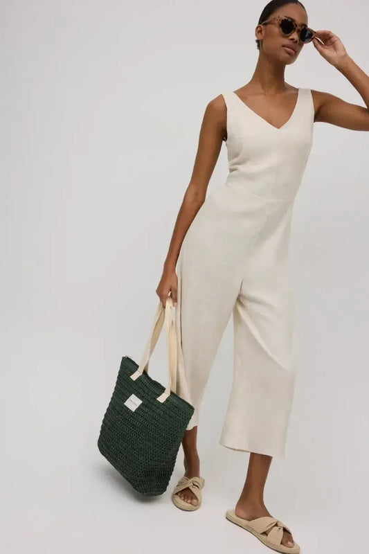 Borsa mare in rafia con zip Ysabel Mora 86207