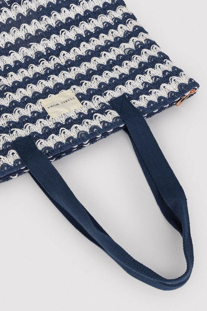 Borsa mare in rafia con zip Ysabel Mora 86294