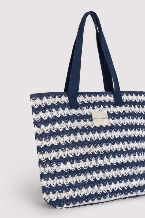 Borsa mare in rafia con zip Ysabel Mora 86294