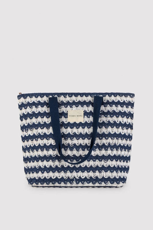 Borsa mare in rafia con zip Ysabel Mora 86294