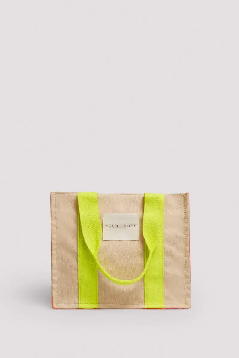 Borsa mare mini in puro cotone con zip Ysabel Mora 86206