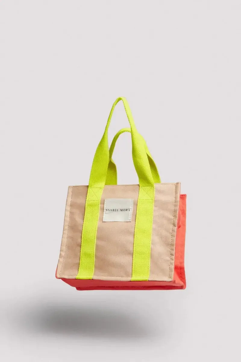 Borsa mare mini in puro cotone con zip Ysabel Mora 86206