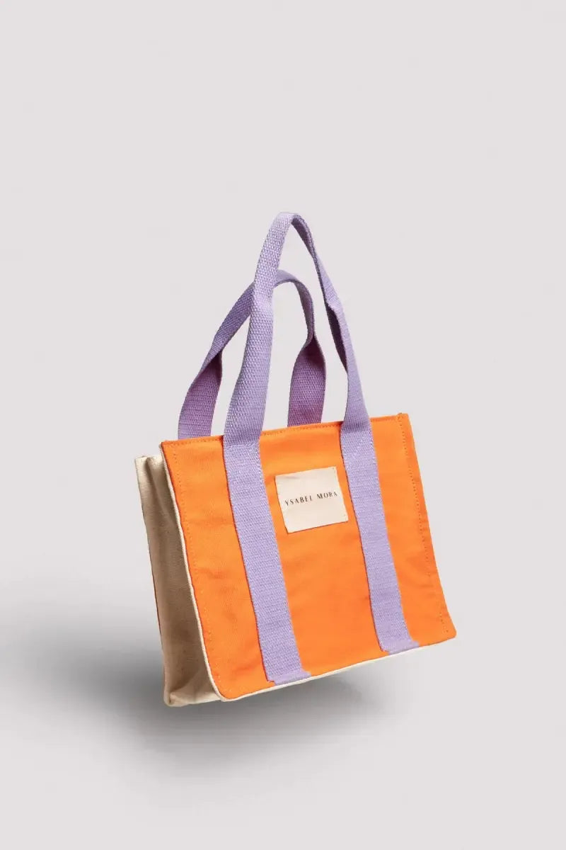 Borsa mare mini in puro cotone con zip Ysabel Mora 86206