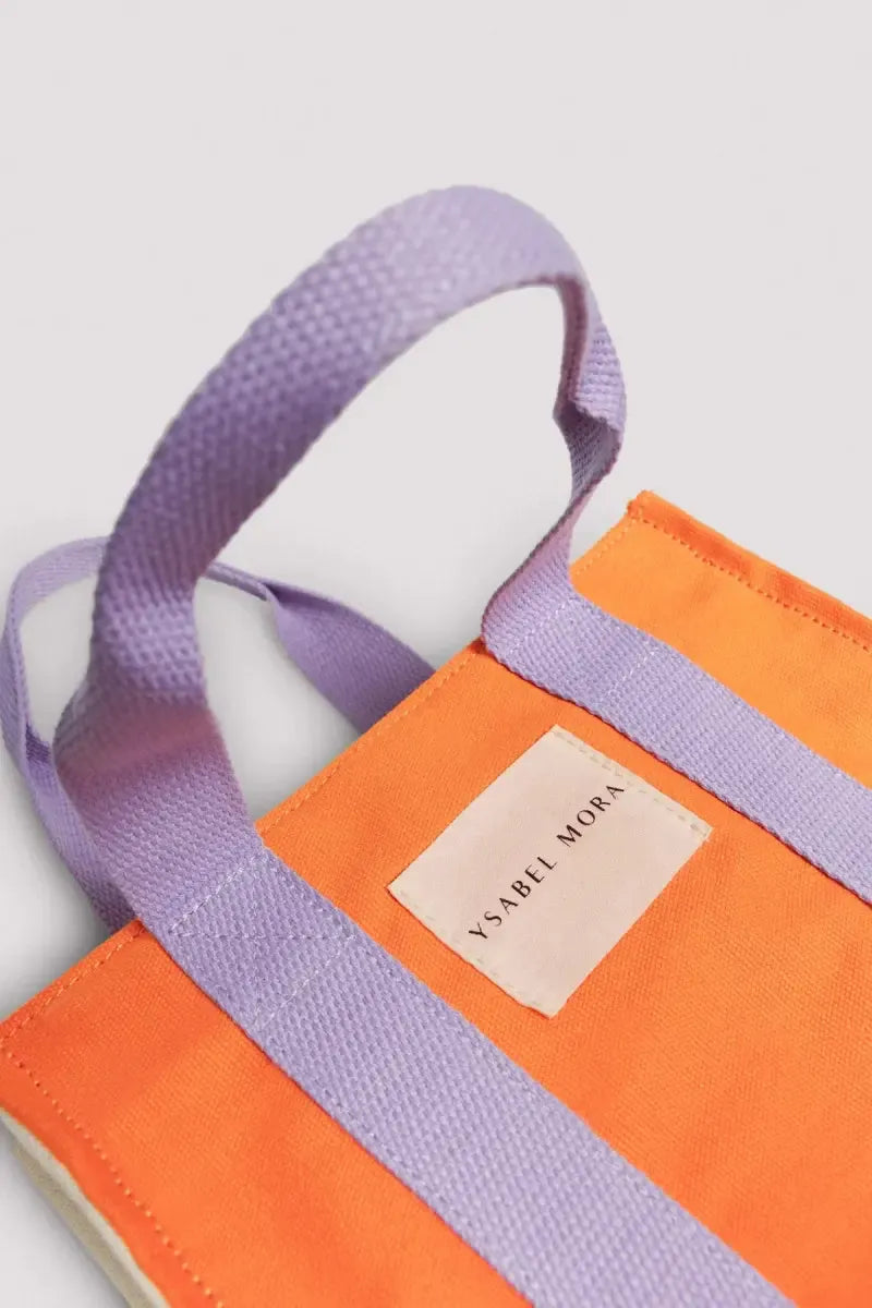 Borsa mare mini in puro cotone con zip Ysabel Mora 86206