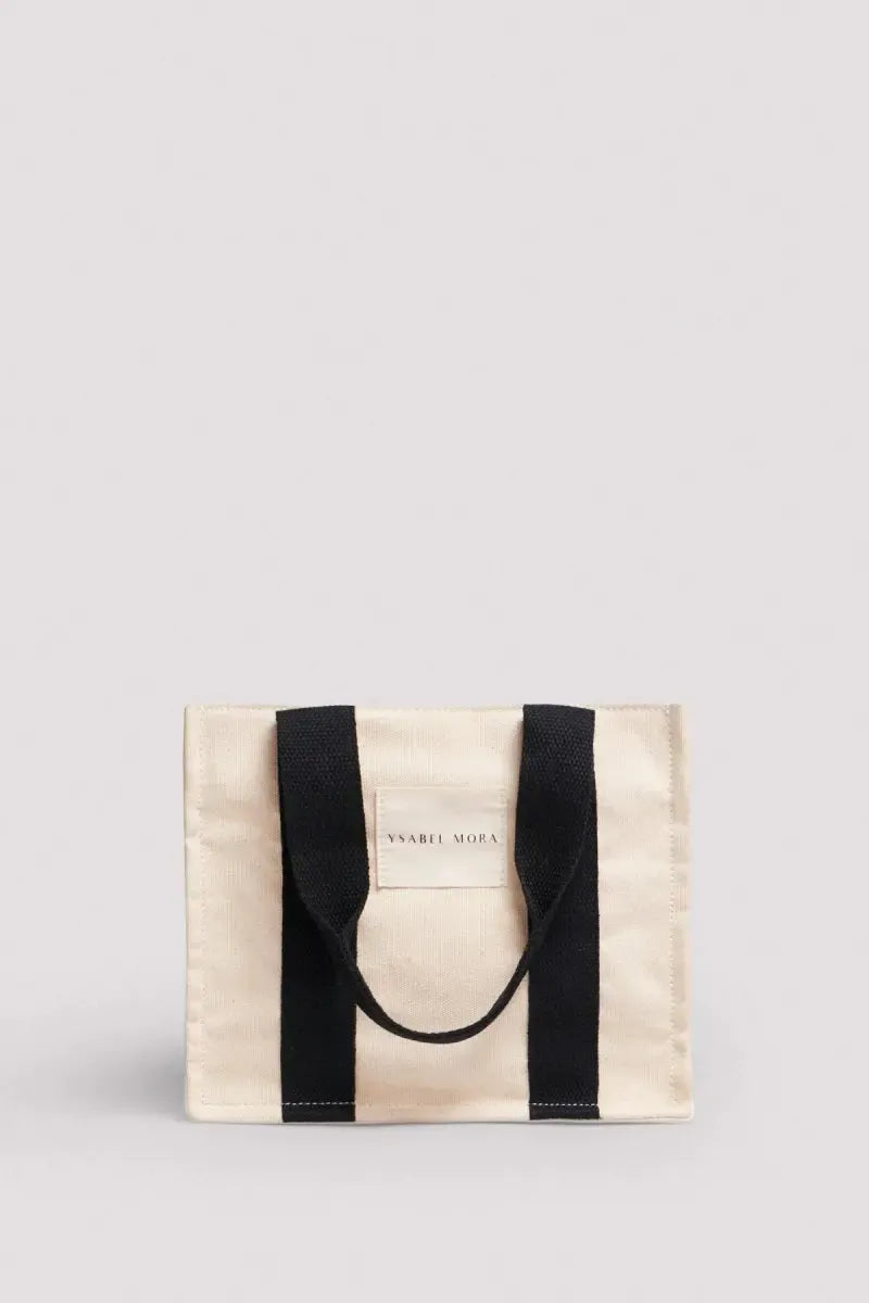 Borsa mare mini in puro cotone con zip Ysabel Mora 86206