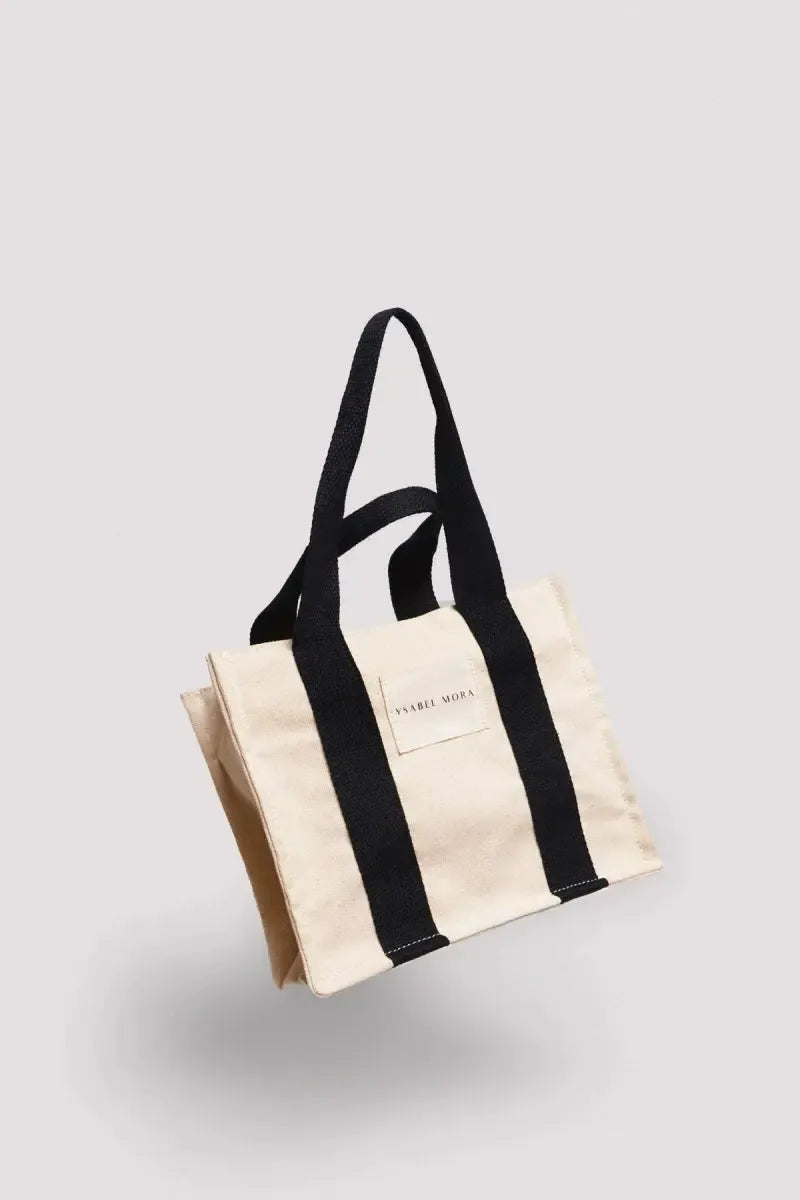 Borsa mare mini in puro cotone con zip Ysabel Mora 86206