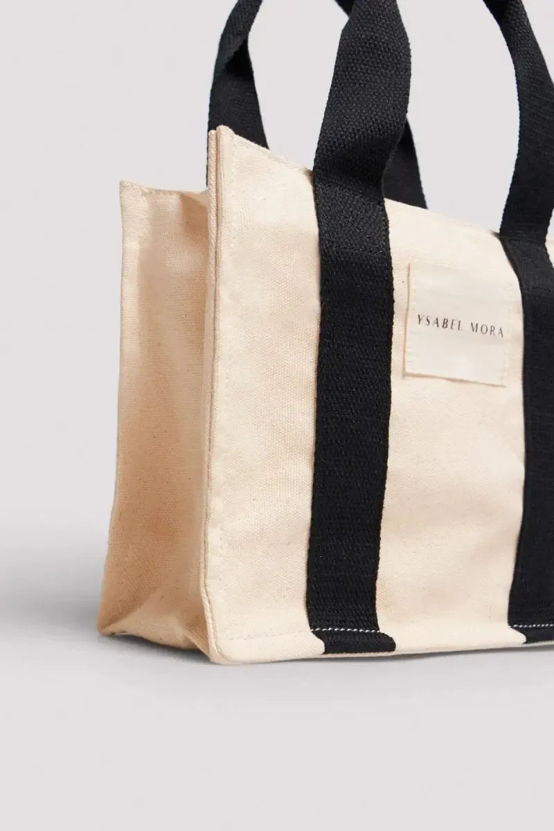 Borsa mare mini in puro cotone con zip Ysabel Mora 86206