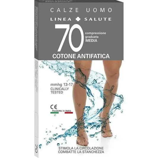 Calza calzini uomo gambaletto 70 den a compressione graduata media Manon Cabifi