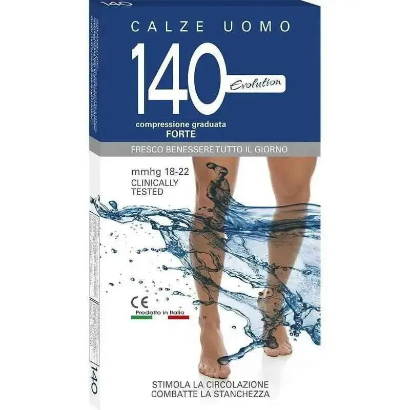 Calza uomo gambaletto 140 den a compressione graduata forte Manon Cabifi