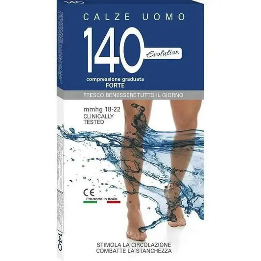 Calza uomo gambaletto 140 den a compressione graduata forte Manon Cabifi