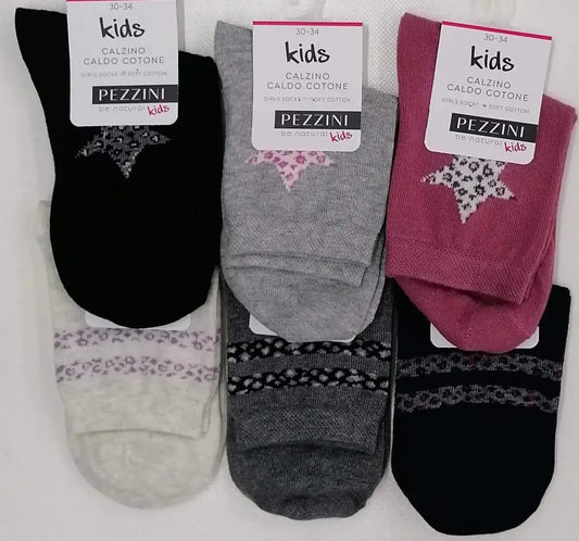 Calze corte bambina in caldo cotone Pezzini GCZ-PAI211302