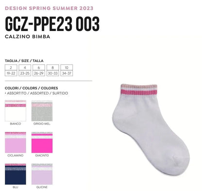 Calze corte bambina in filo di scozia elasticizzata Pezzini GCZ-PPE23003