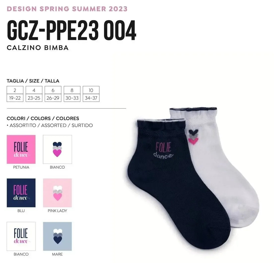 Calze corte bambina in filo di scozia elasticizzata Pezzini GCZ-PPE23004