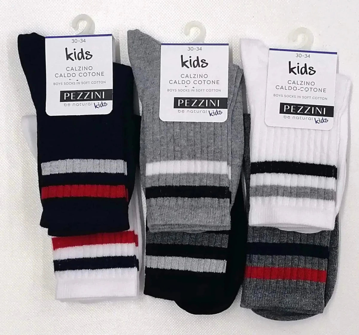 Calze corte bambino in caldo cotone Pezzini BCZ-PAI211100