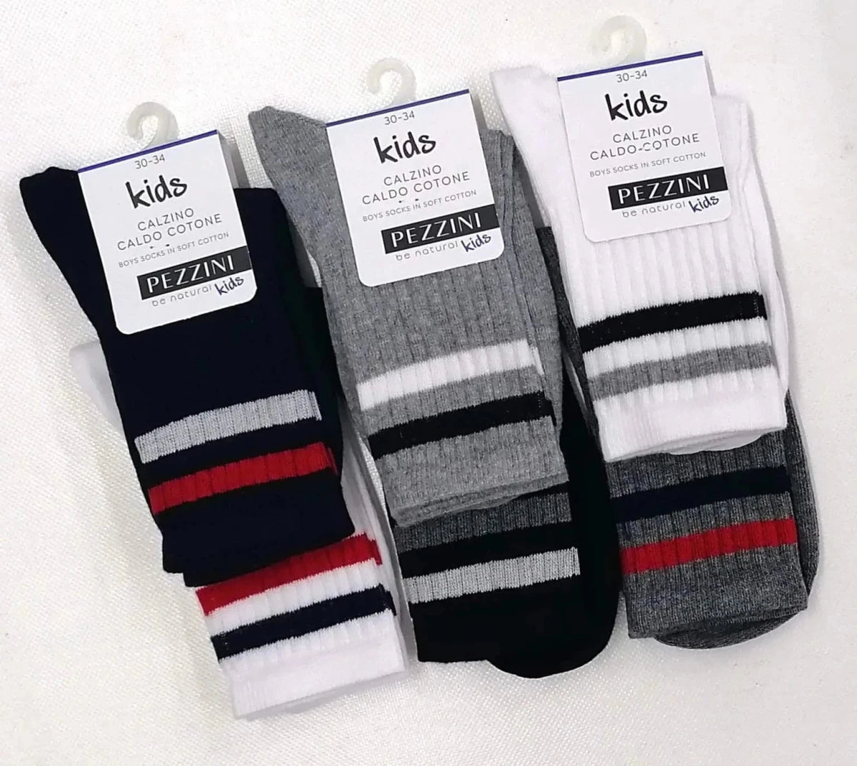 Calze corte bambino in caldo cotone Pezzini BCZ-PAI211100