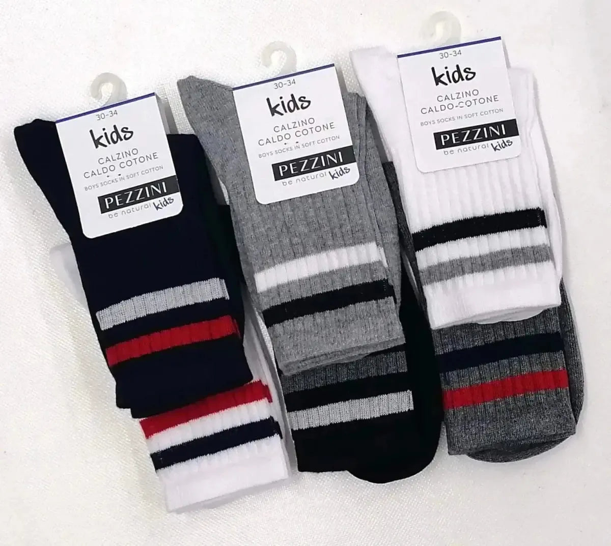 Calze corte bambino in caldo cotone Pezzini BCZ-PAI211100