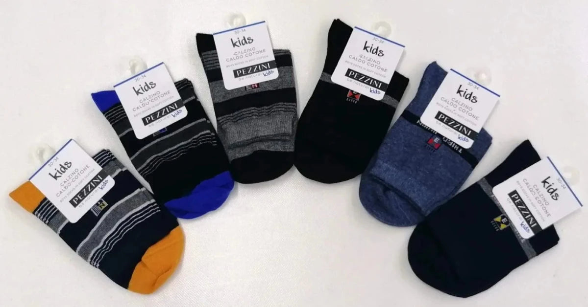 Calze corte bambino in caldo cotone Pezzini BCZ-PAI211101