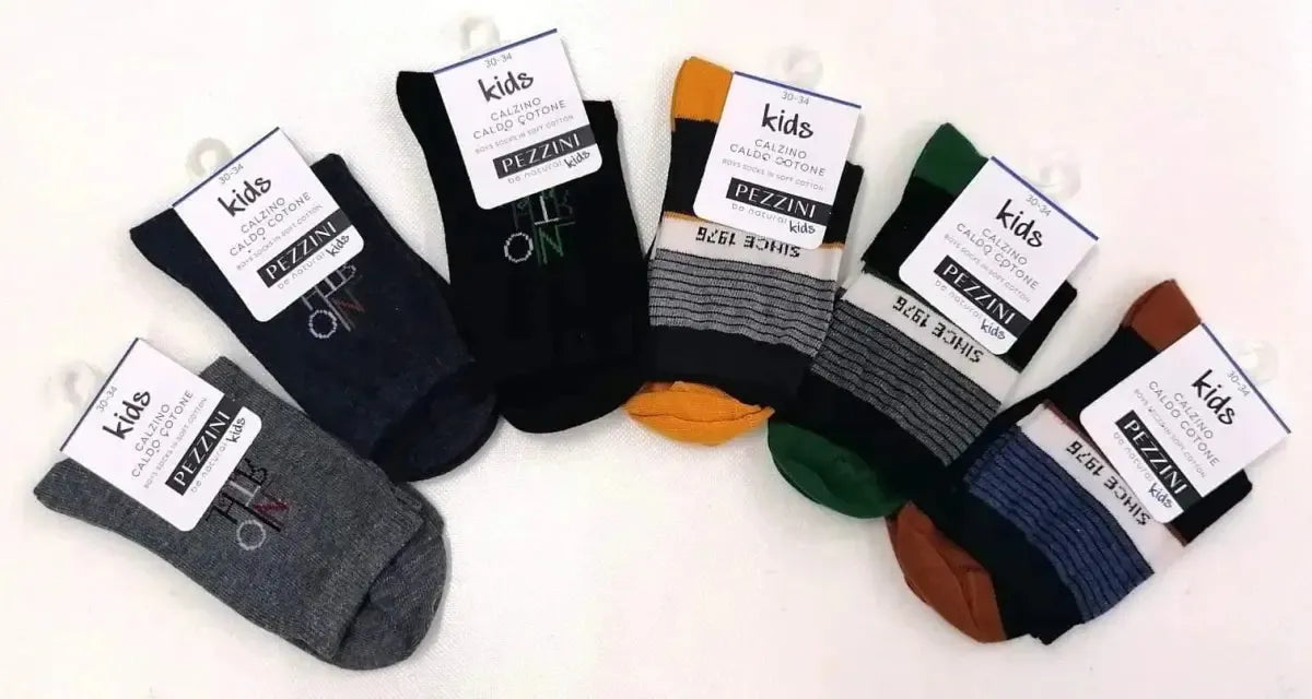 Calze corte bambino in caldo cotone Pezzini BCZ-PAI211103
