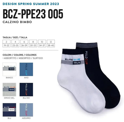Calze corte bambino in filo di scozia elasticizzata Pezzini BCZ-PPE23005
